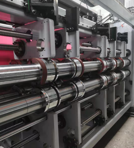 PRY-D1224 Kecepatan Tinggi Full Automatic 4 Color Flexo Printing Slotting Die Cutting Stacking Machine 7