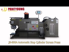 PRY-800A Mesin Penekan Sablon Sutra Silinder Penghenti UV Curing Otomatis Penuh