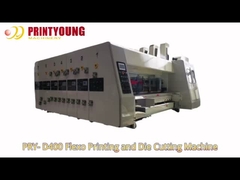 PRY-D400 Otomatis Lead Edge 4 Warna Flexo Printing Slotting Die Cutting Machine dengan Stacker